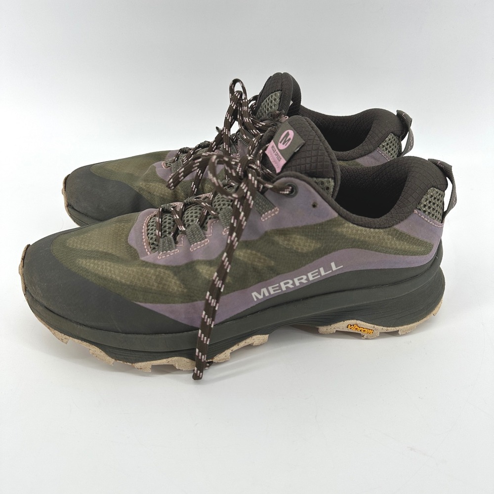 Merrell Moab Speed Lichen Green Purple Hiking Shoes J135408 Womens 9